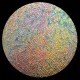 CBS Dichroic Coating Mixture Reptilian Pattern on Clear Ripple  Glass COE96