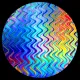 CBS Dichroic Coating Mixture Twizzle Pattern on Thin Black Glass COE90