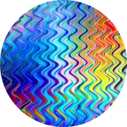 CBS Dichroic Coating Mixture Twizzle Pattern on Thin Clear Glass COE90
