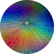 CBS Dichroic Coating Mixture Voltage Pattern on Thin Black Glass COE90