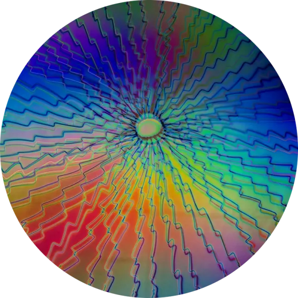 CBS Dichroic Coating Mixture Voltage Pattern on Thin Black Glass COE90