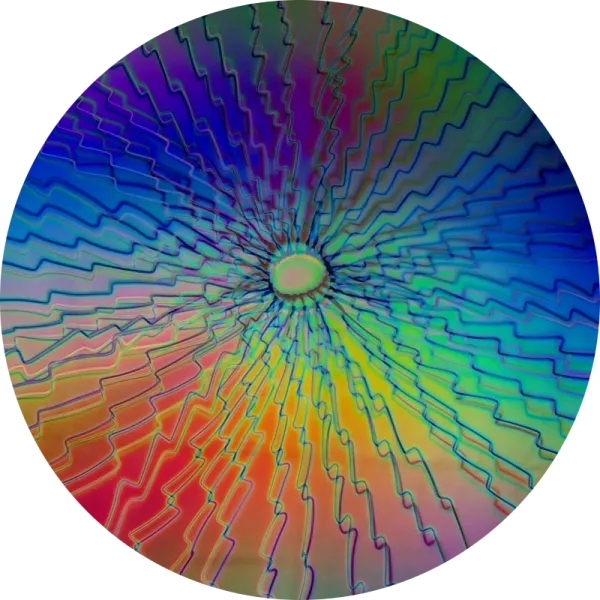 CBS Dichroic Coating Mixture Voltage Pattern on Thin Black  Glass COE96