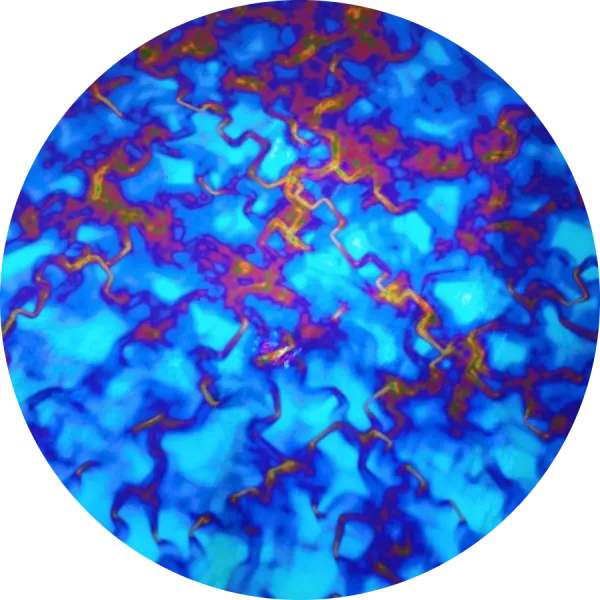 CBS Dichroic Coating Pink/ Teal Fusion Pattern on Thin Black Glass COE96