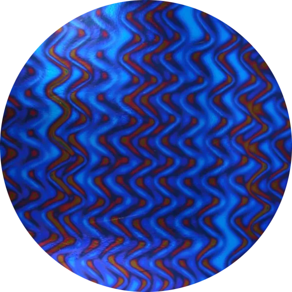 CBS Dichroic Coating Pink/ Teal Twizzle Pattern on Thin Black Glass COE90