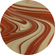 CBS Dichroic Coating Prefired Crinklized Candy Apple Red on Licorice OpalArt Glass COE96