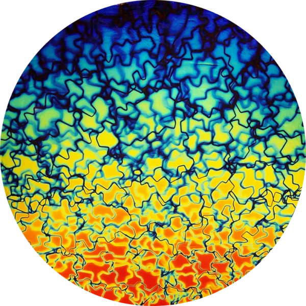 CBS Dichroic Coating Rainbow 1 Fusion Pattern on Thin Black  Glass COE96