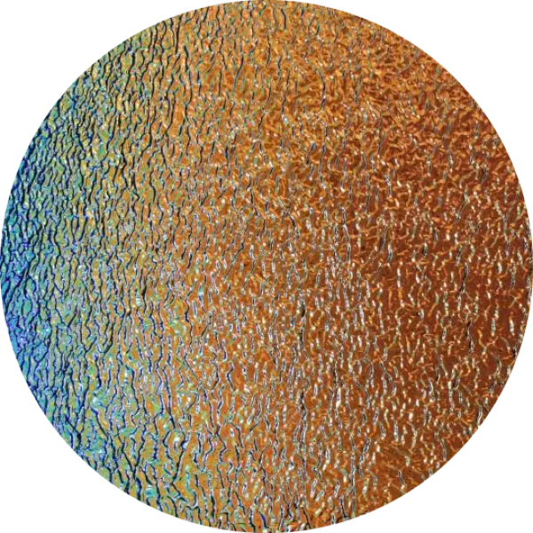 CBS Dichroic Coating Rainbow 1 on Black Ripple Glass COE96