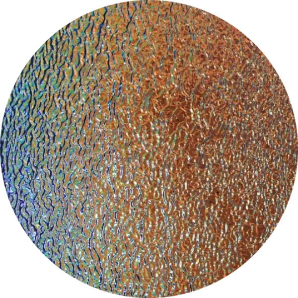 CBS Dichroic Coating Rainbow 1 on Clear Ripple  COE96
