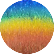 CBS Dichroic Coating Rainbow 1 on Oceanside Clear Cord Texture Glass COE96
