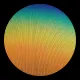 CBS Dichroic Coating Rainbow 1 on Thin Black Reed Glass COE90