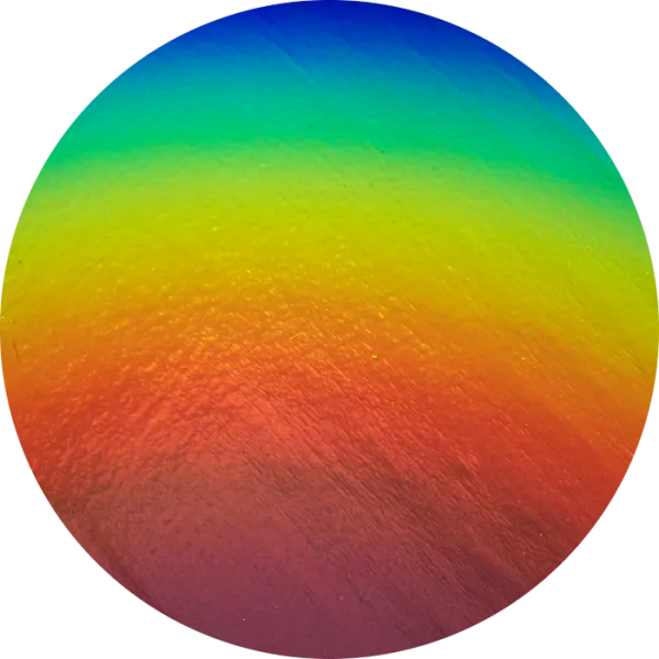 CBS Dichroic Coating Rainbow 1 on Thin Clear  COE96