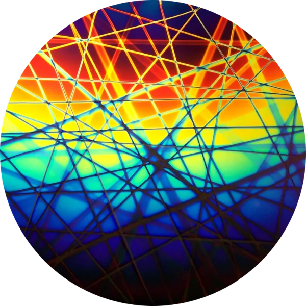 CBS Dichroic Coating Rainbow 1 Pixie Stix Pattern on Thin Black Glass COE90