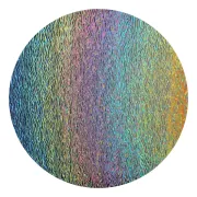 CBS Dichroic Coating Rainbow 2 on Black Herringbone Ripple Glass COE90