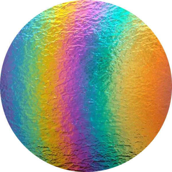 CBS Dichroic Coating Rainbow 2 on Clear Granite  COE96
