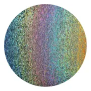 CBS Dichroic Coating Rainbow 2 on Clear Herringbone Ripple Glass COE90