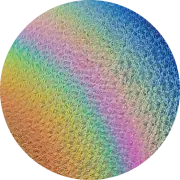 CBS Dichroic Coating Rainbow 2 on Wissmach Thin Black Florentine Textured Glass COE96