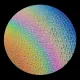 CBS Dichroic Coating Rainbow 2 on Wissmach Thin Clear Florentine Textured Glass COE90