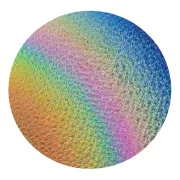 CBS Dichroic Coating Rainbow 2 on Wissmach Thin Clear Florentine Textured Glass COE90
