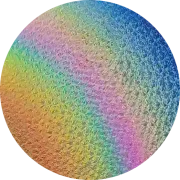CBS Dichroic Coating Rainbow 2 on Wissmach Thin Clear Florentine Textured Glass COE96