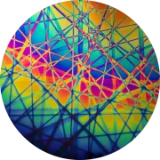 CBS Dichroic Coating Rainbow 2 Pixie Stix Pattern on Thin Black  Glass COE96