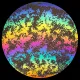 CBS Dichroic Coating Rainbow 2 Splatter Pattern on Thin Black Glass COE90