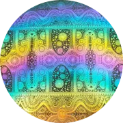 CBS Dichroic Coating Rainbow 2 with Stell Original Pattern Glass COE96