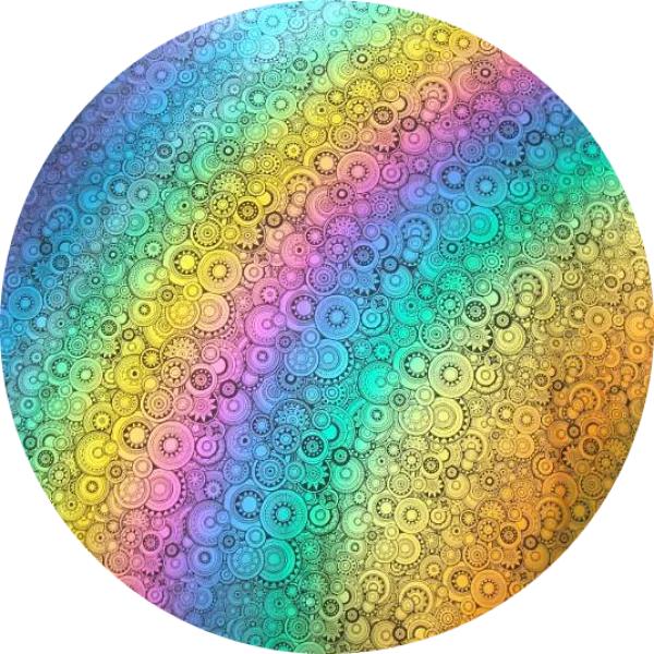 CBS Dichroic Coating Rainbow 2 with Stell Sundials Pattern Glass COE90