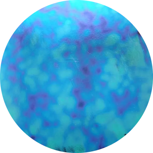 CBS Dichroic Coating Red/ Silver Blue Aurora Borealis Pattern on Thin Clear Glass COE96