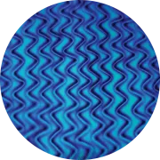 CBS Dichroic Coating Red/ Silver Blue Twizzle Pattern on Thin Black  Glass COE96