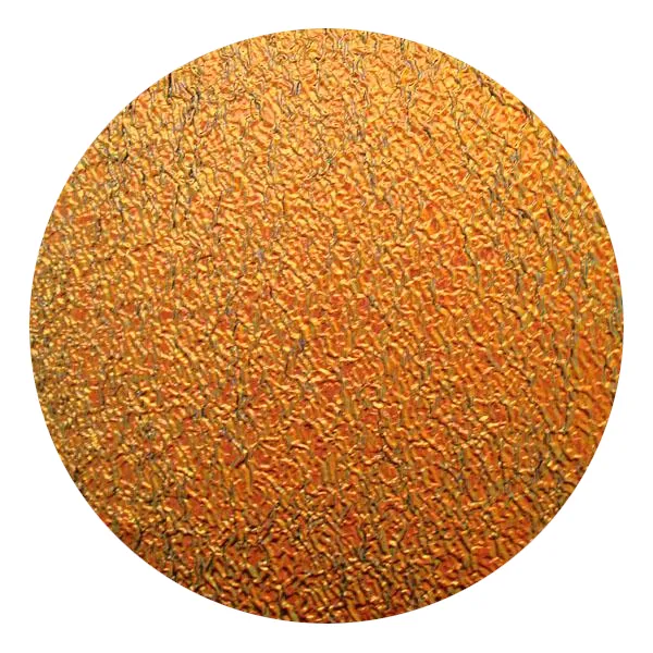 CBS Dichroic Coating Salmon on Clear Ripple Glass COE90