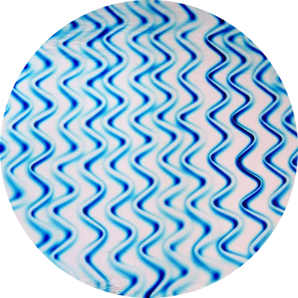 CBS Dichroic Coating Silver Twizzle Pattern on Thin Black  Glass COE96