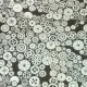 CBS Dichroic Coating Silver with Stell Gears Pattern Glass COE90