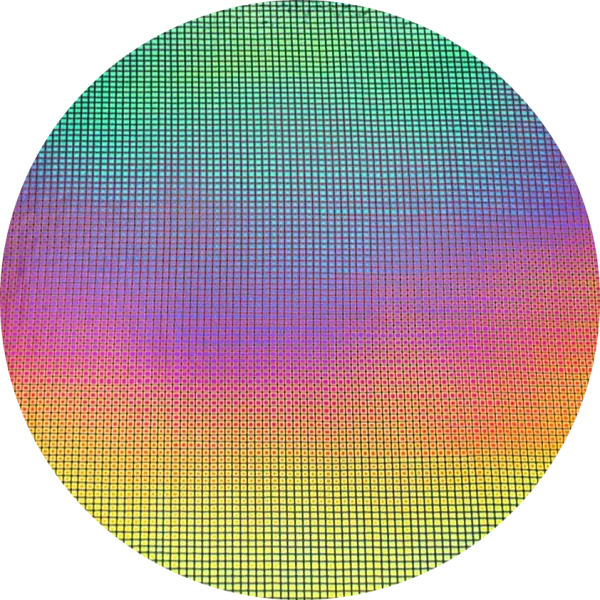 CBS Dichroic Coating Square 2 Pattern on Thin Black Glass COE96