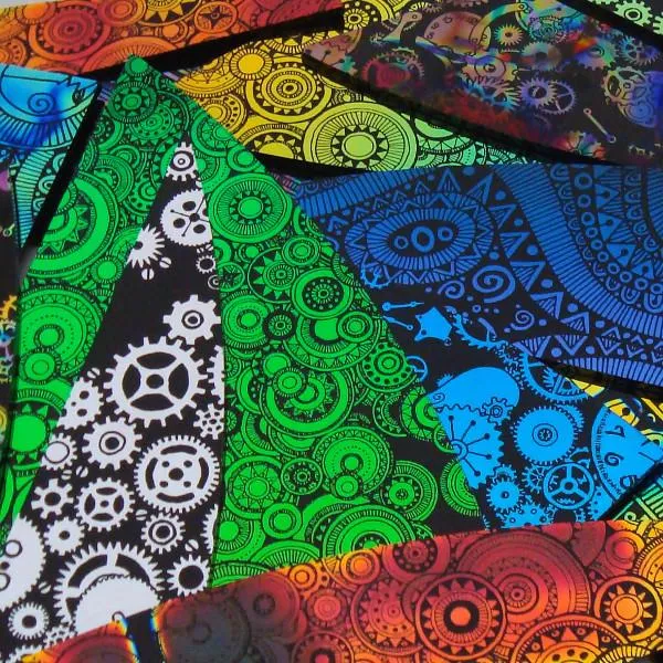 CBS Dichroic Scrap by Weight Chris Stell Patterns  Thin Black Glass COE90