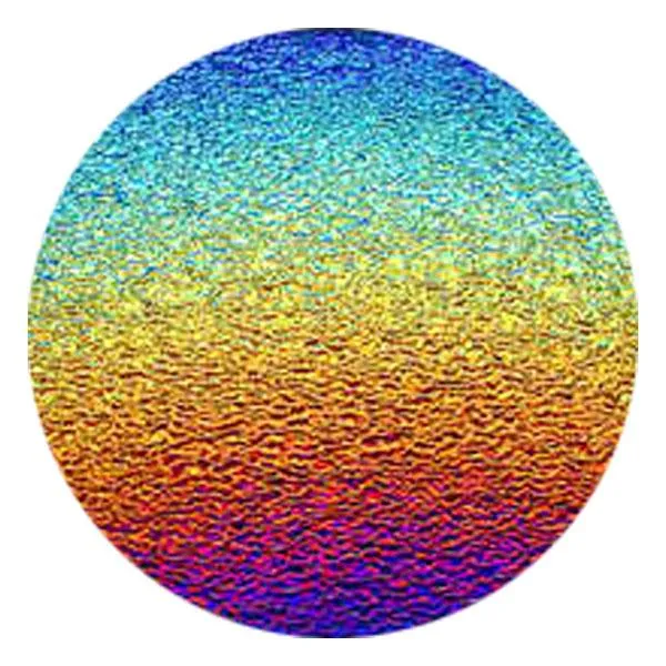 CBS Dichroic Coating Rainbow 1 on Clear Ripple Glass COE90