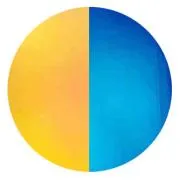 CBS Dichroic Coating Yellow/ Blue on Thin Clear  COE96