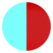 CBS Dichroic Coating Cyan/ Dark Red on Thin Black Glass COE96