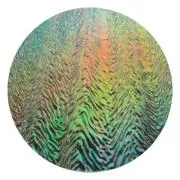 CBS Dichroic Coating Mixture on Clear Herringbone Ripple Glass COE90