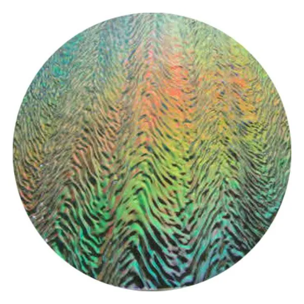 CBS Dichroic Coating Mixture on Clear Herringbone Ripple Glass COE90