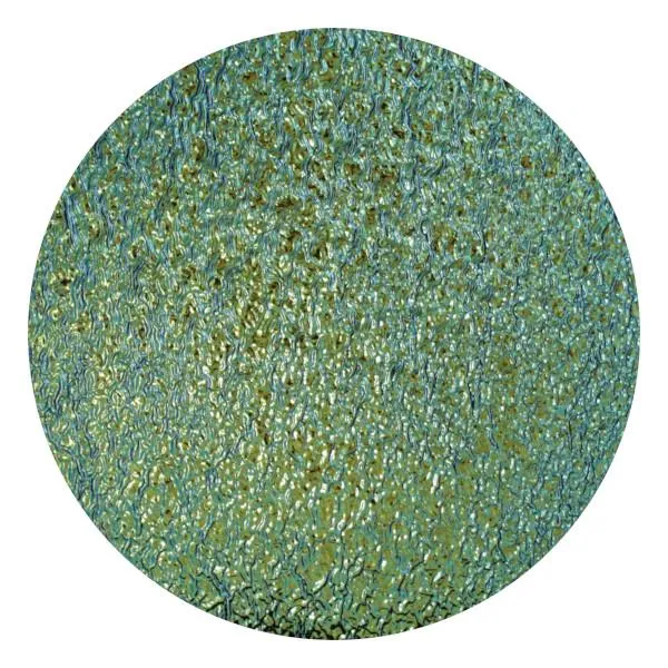 CBS Dichroic Coating Blue/ Gold on Clear Ripple Glass COE96