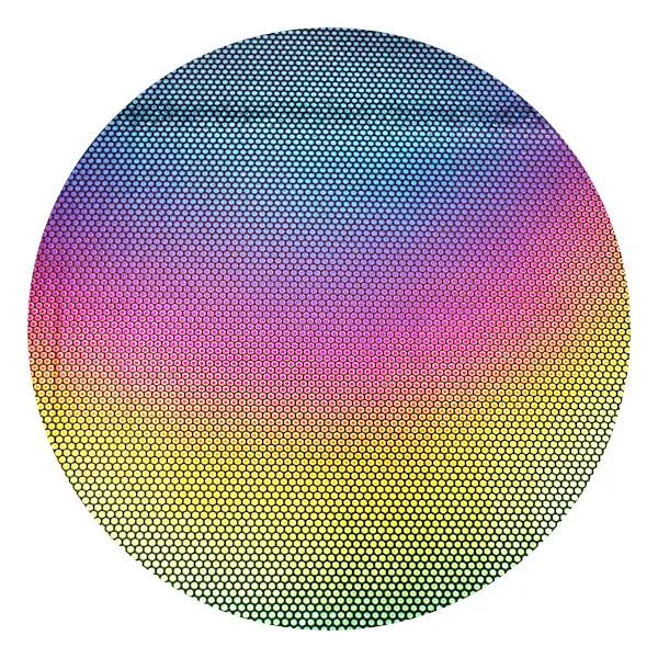 CBS Dichroic Coating Dot 2 Pattern on Thin Clear  Glass COE96