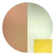CBS Dichroic Coating Red/ Silver on Bullseye Yellow Transparent, Thin-rolled, 2mm COE90