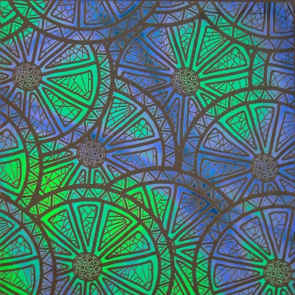 Etched Citrus Slices Pattern on Thin Glass COE90