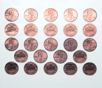 Copper Penny Decals Sheet