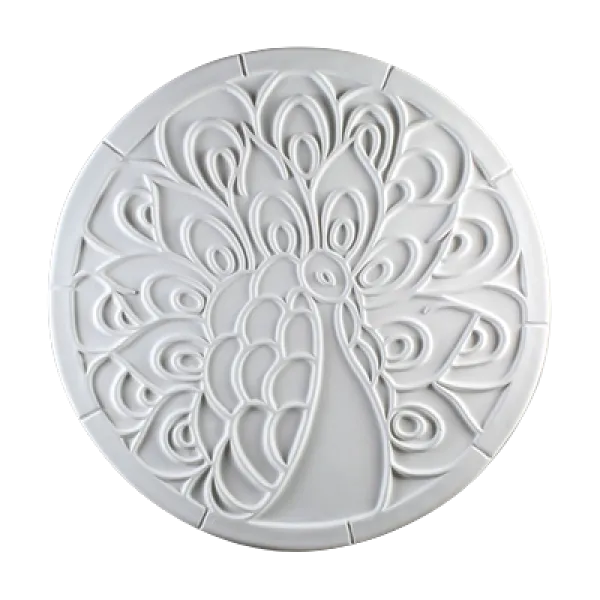 Round Peacock Textured Fusing Tile