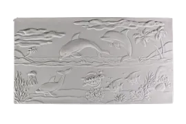 Dolphin Seascape Textured Fusing Tile