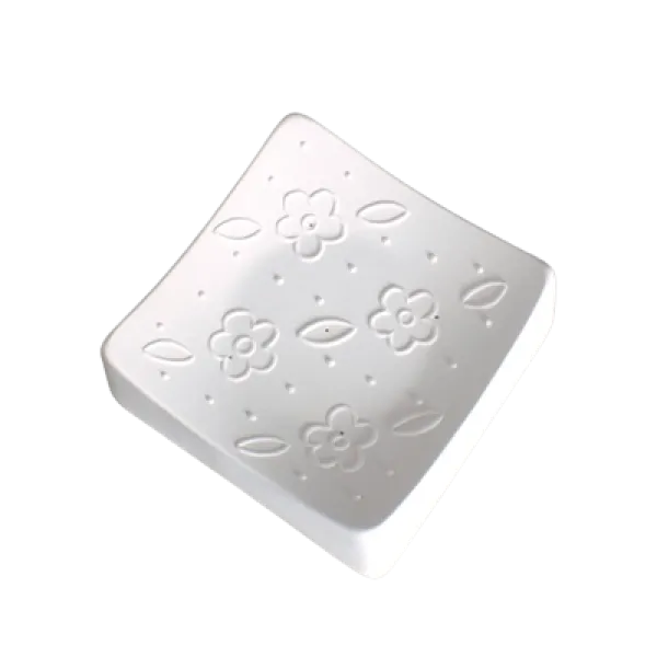Flower Textured Small Square Slumping Mold