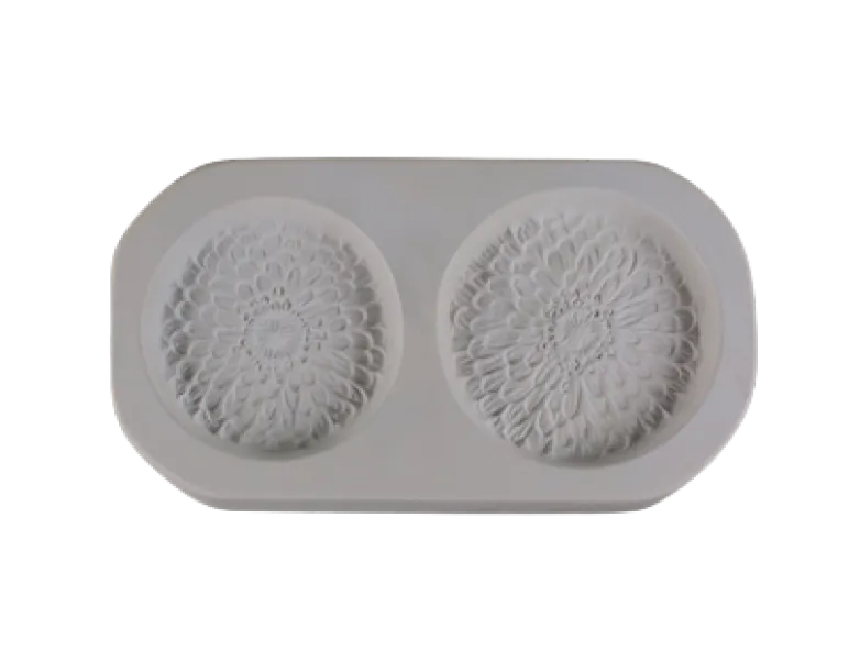 Two Small Zinnias Kiln Casting Mold