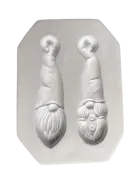 Two Gnome Ornaments Frit Casting Mold