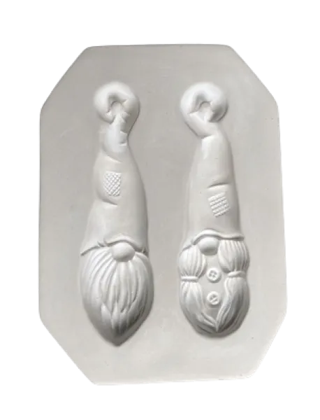 Two Gnome Ornaments Frit Casting Mold
